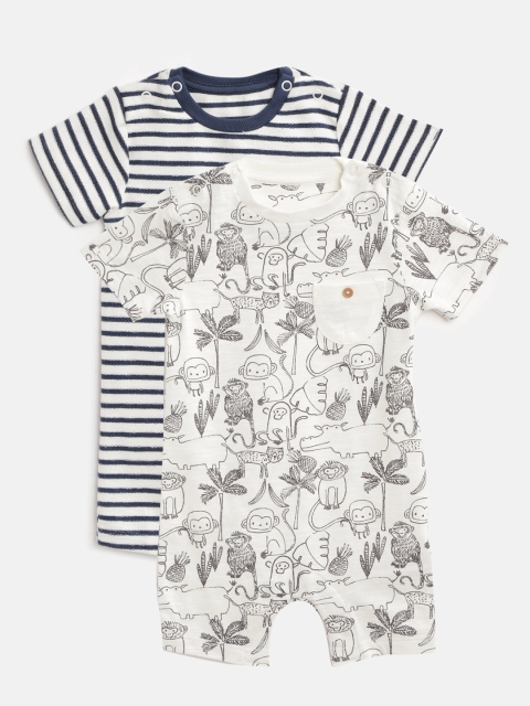 

Marks & Spencer Boys Pack of 2 Rompers, White