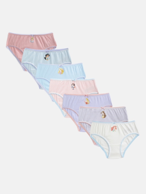 

Marks & Spencer Girls Pack of 7 Disney Princess Basic Briefs T711771, Blue