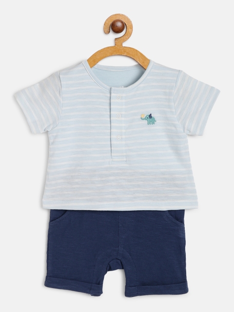 

Marks & Spencer Boys Blue & White Striped Rompers