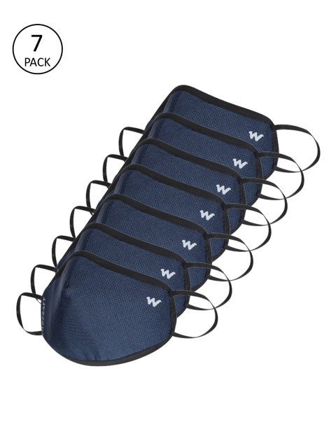 

Wildcraft Adults Pack of 7 Reusable 3-Layers W95+ Protective Outdoor Masks, Blue