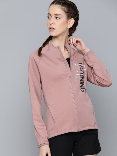 

HRX by Hrithik Roshan Women Mauve Solid Rapid-Dry Antimicrobial Training Sweatshirt