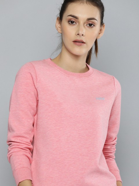 

HRX by Hrithik Roshan Women Pink Melange Solid Rapid-Dry Training Sweatshirt