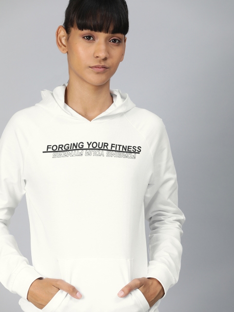 

HRX by Hrithik Roshan Women Bright White Solid Rapid-Dry Bio-Wash Training Sweatshirt