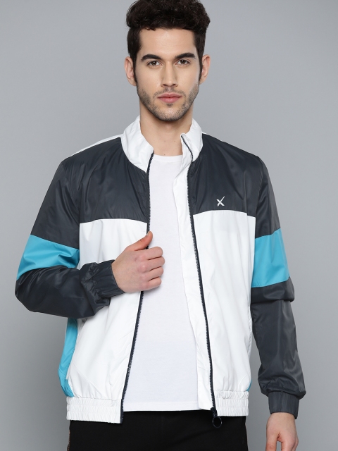 

HRX by Hrithik Roshan Men Brilliant White Colourblocked Water Repellent Running Jacket