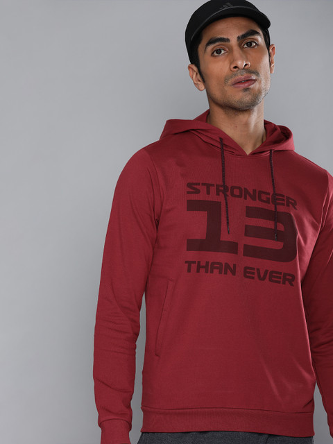 

HRX by Hrithik Roshan Men Red Solid Regular Rapid-Dry Antimicrobial Training Sweatshirt