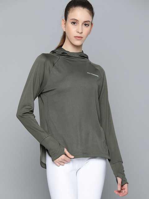 

HRX by Hrithik Roshan Women Grey Solid Rapid-Dry Antimicrobial Running Sweatshirt, Charcoal