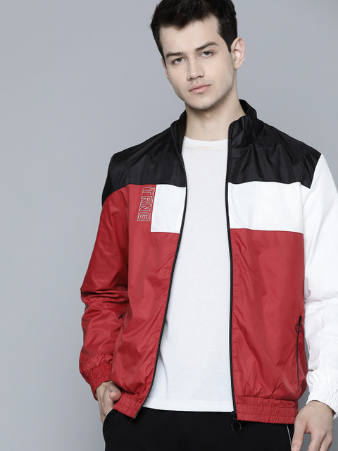 

HRX by Hrithik Roshan Men Red Colourblocked Water Repellent Antimicrobial Training Jacket