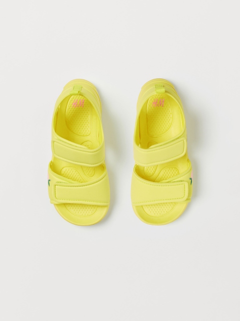 

H&M Girls Yellow Patterned Sandals
