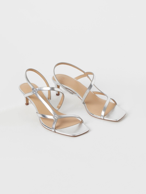 

H&M Women Silver-Coloured Solid Stilettos