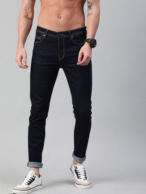 

THE BEAR HOUSE Men Blue Ollie Slim Tapered Fit Mid-Rise Clean Look Jeans