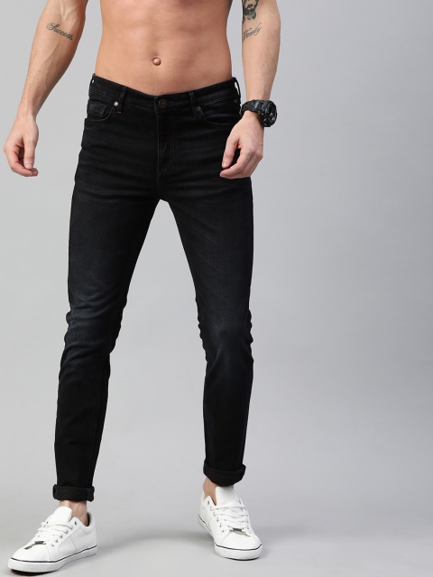 

THE BEAR HOUSE Men Blue Slim Tapered Fit Mid-Rise Clean Look Stretchable Jeans