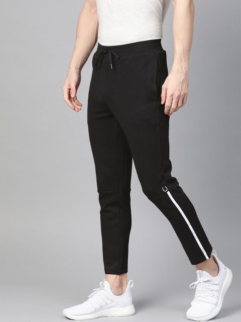 

Fitkin Men Black Solid Training Track Pants