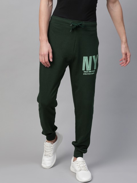 

Mast & Harbour Men Green Printed Detail Joggers