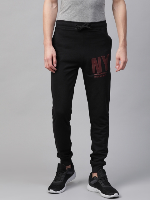 

Mast & Harbour Men Black Printed Detail Joggers