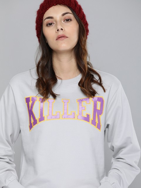 

Kook N Keech Women Grey Printed Sweatshirt
