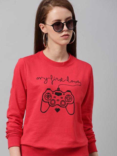 

Kook N Keech Women Red Printed Sweatshirt