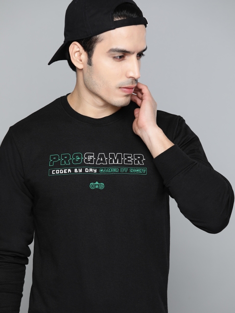 

Kook N Keech Men Black & White Printed Sweatshirt