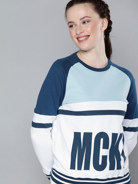 

Kook N Keech Disney Women Blue & White Printed Sweatshirt