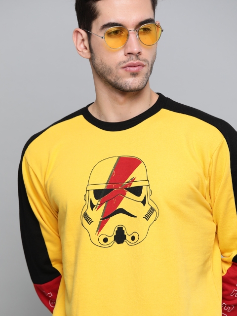 

Kook N Keech Star Wars Men Yellow & Black Printed Sweatshirt