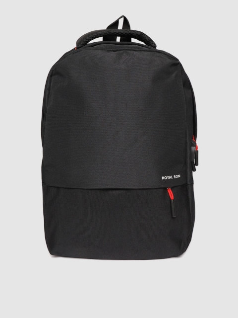 

ROYAL SON Unisex Black Solid 14 Inch Laptop Backpack with USB Port