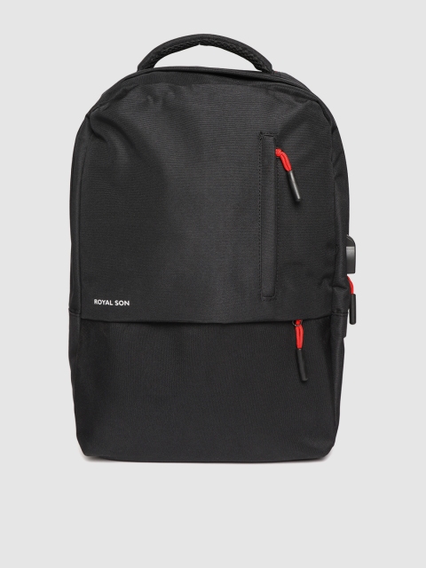 

ROYAL SON Unisex Black Solid 14 Inch Laptop Backpack
