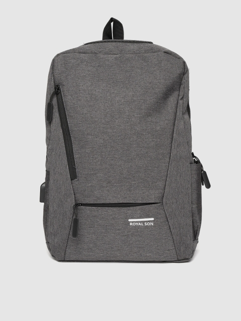 

ROYAL SON Unisex Charcoal Grey 15 Inch Laptop Backpack With USB Port