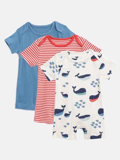 

Marks & Spencer Boys Pack of 3 Rompers, Blue