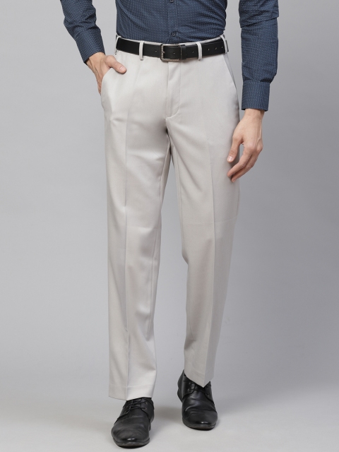 

Marks & Spencer Men Grey Regular Fit Solid Formal Trousers
