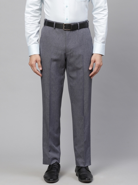 

Marks & Spencer Men Charcoal Grey Regular Fit Solid Formal Trousers