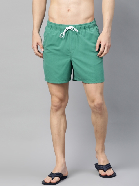

Marks & Spencer Men Green Solid Swim Shorts