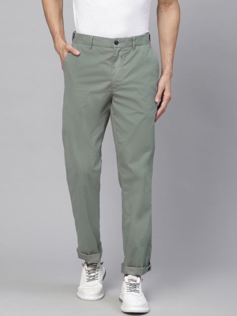 

Marks & Spencer Men Green Lightweight Regular Fit Solid Chinos