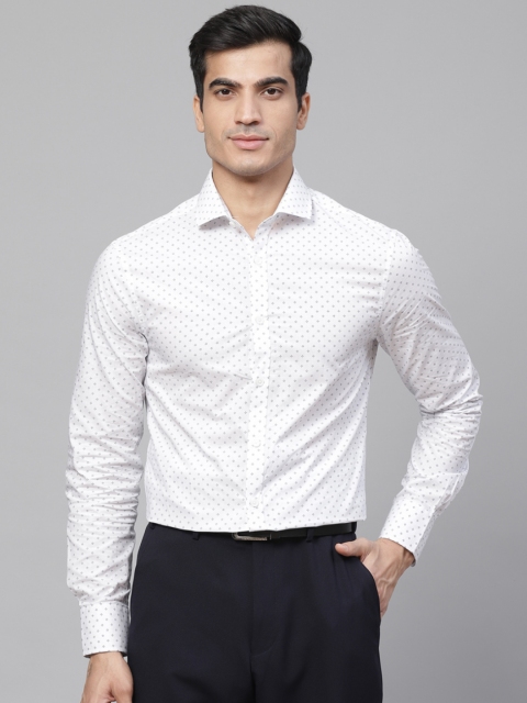

Marks & Spencer Men White Regular Fit Printed Formal Shirt