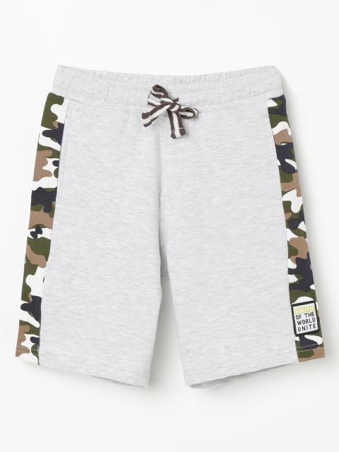 

Bossini Boys Grey Melange Camouflage Print Shorts