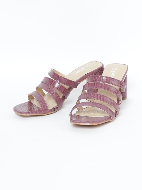

Ginger by Lifestyle Women Mauve Solid Block Heels