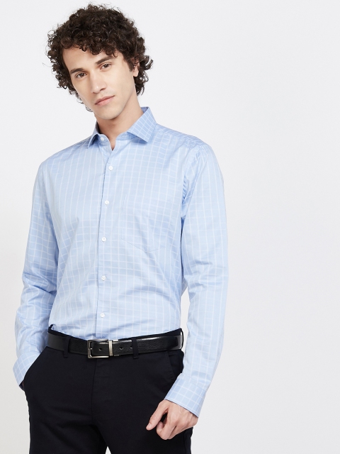 

CODE by Lifestyle Men Blue Slim Fit Checked Formal Shirt