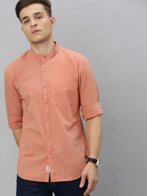 

Roadster Men Orange Regular Fit Solid Casual Shirt