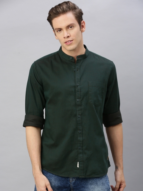 

Roadster Men Teal Green Regular Fit Solid Casual Shirt