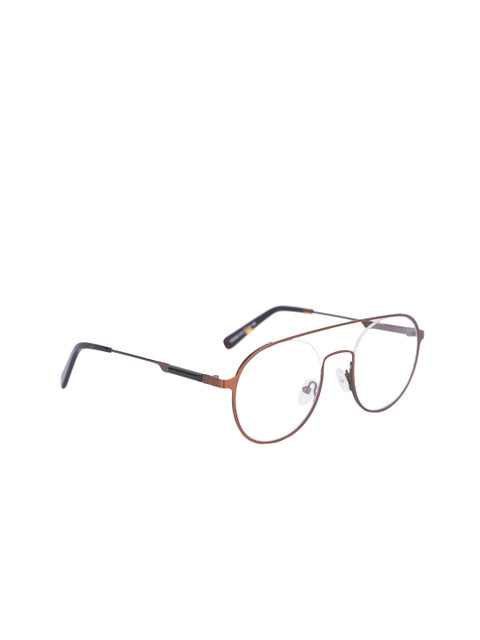 

MARC LOUIS Unisex Brown Solid Full Rim Aviator Frames MLDQ5285 016 51 FR