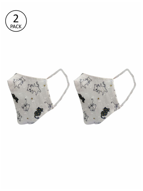 

nestroots Unisex Grey Printed 2-Ply Anti Pollution Reusable Mask