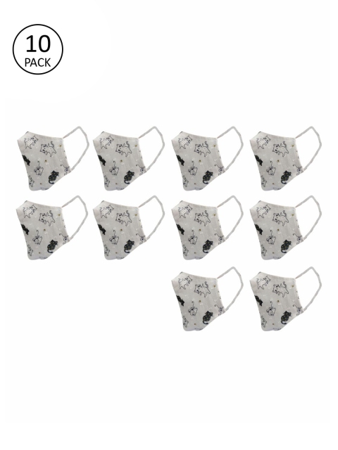 

nestroots Unisex White 10 Pcs Reusable 2 Ply Protective Outdoor Face Mask