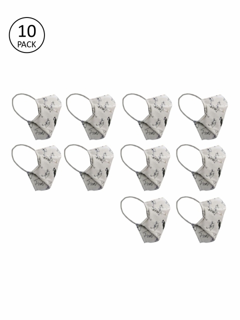 

nestroots Unisex 10 Pcs Reusable 2 Ply Protective Outdoor Face Mask, White
