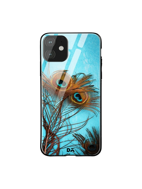 

DailyObjects Blue & Brown 3 Peacock Feathers iPhone 11 Glass Mobile Case