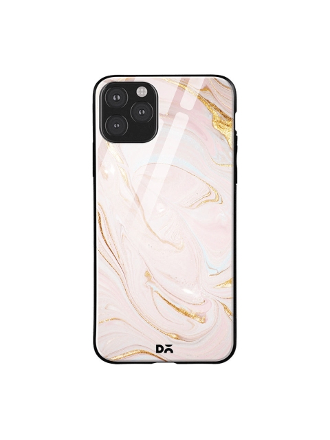 

DailyObjects Pink & Gold ColouredMagistic Marble iPhone 11 Pro Glass Mobile Cover