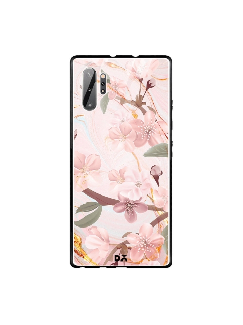 

DailyObjects Pink & Green Marble Flowers Samsung Galaxy Note 10 Plus Glass Mobile Case