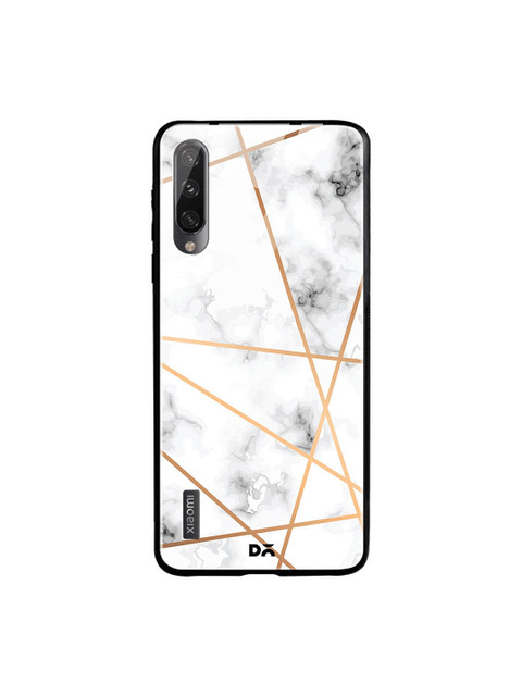 

DailyObjects Grey & White Marble Lines Xiaomi Mi A3 Glass Mobile Case