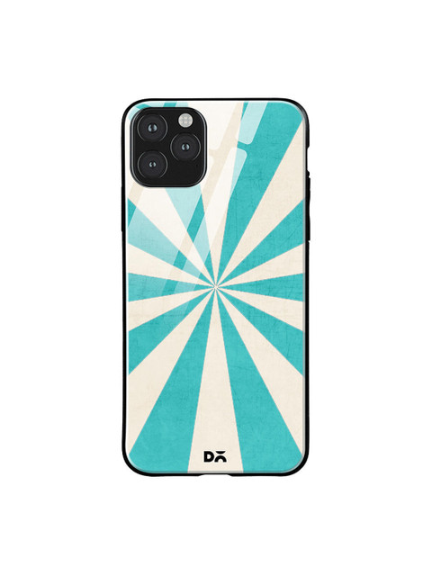 

DailyObjects Sea Green & White Aqua Starburst iPhone 11 Pro Max Glass Mobile Cover