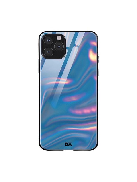 

DailyObjects Blue & Pink Holo Satin iPhone 11 Pro Max Glass Mobile Cover