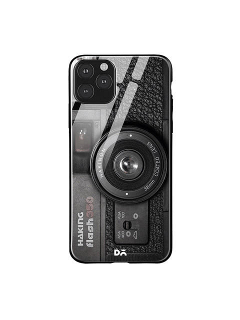 

DailyObjects Black Camera iPhone 11 Pro Max Glass Mobile Case, Multi