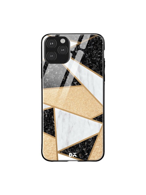 

DailyObjects Grey & Black Marble Quatret iPhone 11 Pro Max Glass Case