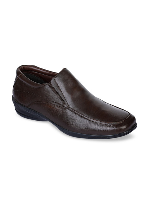 

Bruno Manetti Men Brown Solid Leather Formal Slip-ons